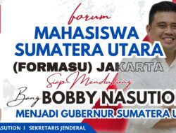 Formasu Jakarta Siap Mendukung Bobby Nasution Menjadi Gubernur Sumatera Utara 
