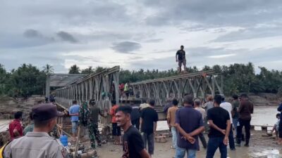 Masyarakat Bireuen Sambut Rampungnya Jembatan Bailey Penghubung Medan-Banda Aceh: Alhamdulillah Sangat Terbantu