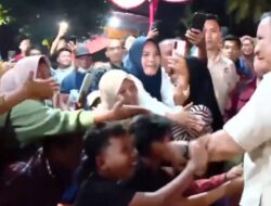 Malam Tahun Baru Remaja hingga Orang Tua Tapsel di Pengungsian Bareng Prabowo: Senang Sekali!