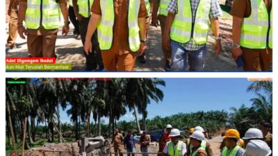 BUPATI PADANG LAWAS (PMA) TINJAU LOKASI PEMBANGUNAN JALAN SOSA TIMUR 