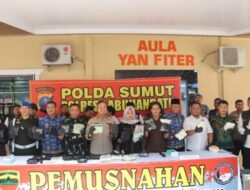 Polres Labuhanbatu Musnahkan 34 Kg Sabu dan 20.000 Pil Ekstasi